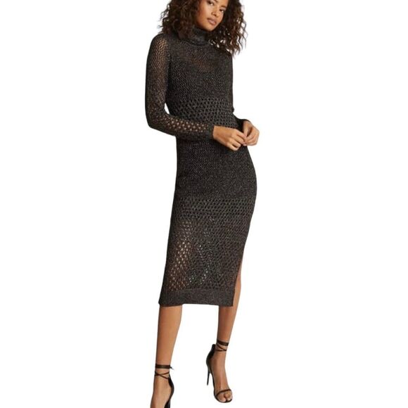 Reiss Open Mesh Knit Maxi Dress - Picture 1 of 4